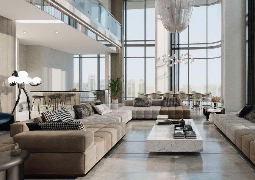 Elegant foyer and hallway interior design at Radiant Viewz by Radiant Real Estate, Al Reem Island, Abu Dhabi luxury property.